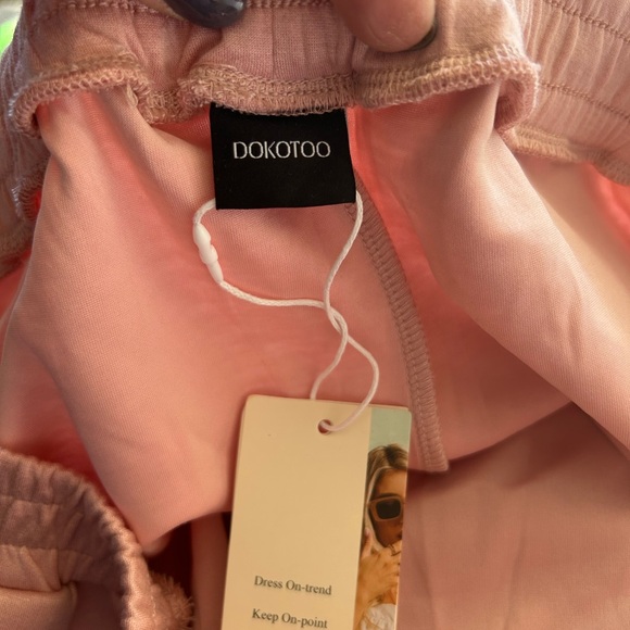 Dokotoo Women's Pink Wide Leg Pants - Picture 10 of 10